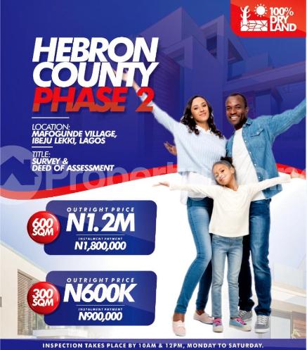 Land for sale Mafogunde Village, Ibeju-Lekki Lagos