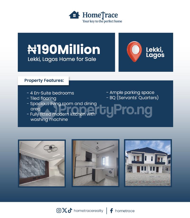 4 bedroom House for sale Lekki Lagos