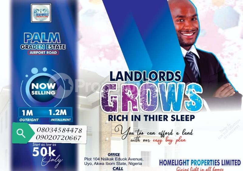 Land for sale Along Airport Road And Proposed Deep Sea Port, Oron Road. Uyo Akwa Ibom