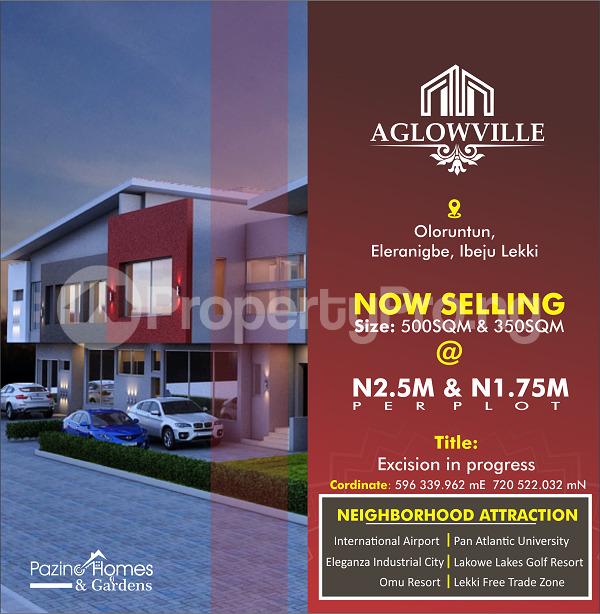 Land for sale Aglow Ville Oloruntu Eleranigbe Ibeju Lekki Eleranigbe Ibeju-Lekki Lagos