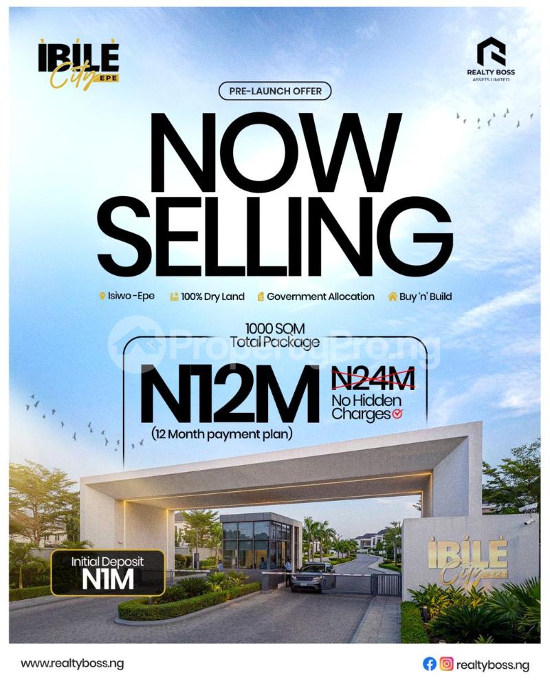 Land for sale Ibile City Epe Isiwo, Epe Boundary, Epe Road Epe Lagos