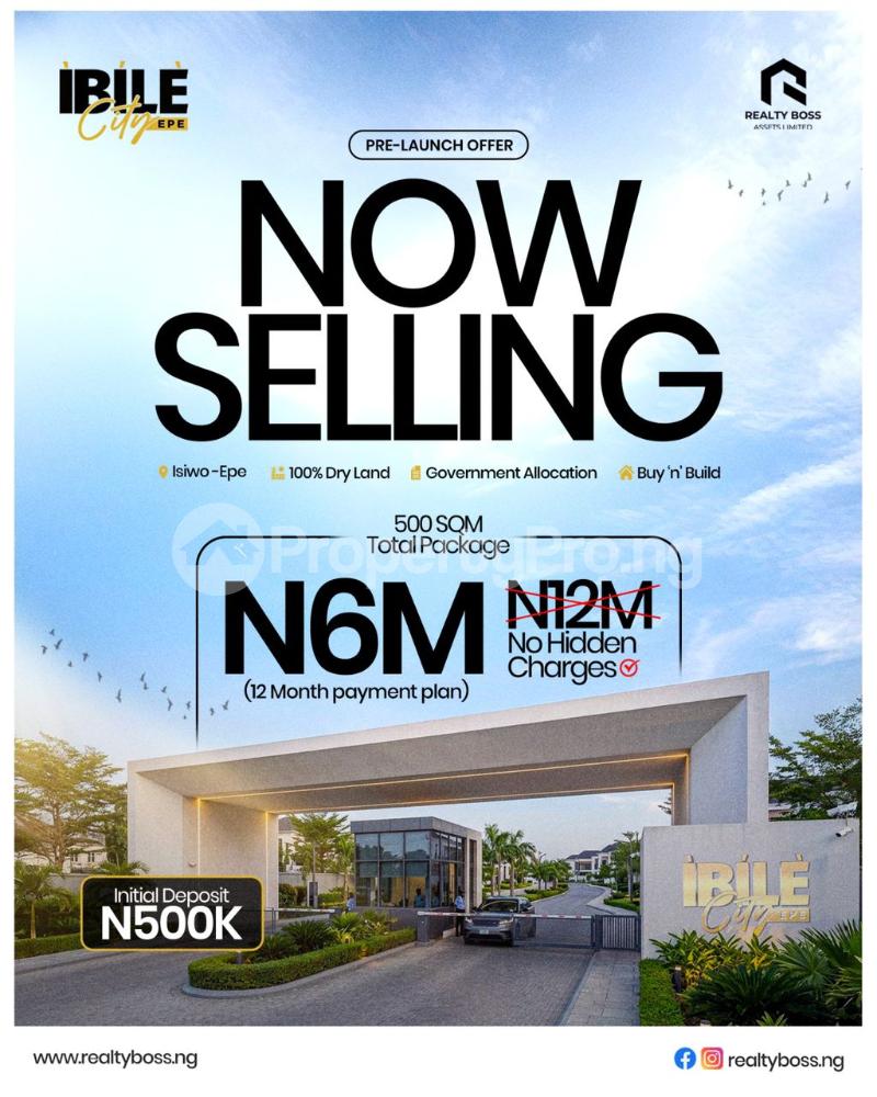Land for sale Ibile City, Epe Isiwo, Epe Boundary, Epe Road Epe Lagos