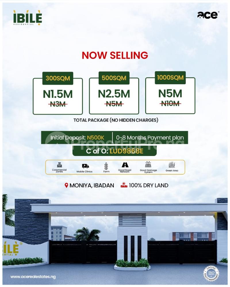 Land for sale Moniya Railway, Ibadan Moniya Ibadan Oyo