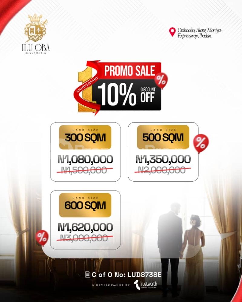 Land for sale Onikoko| Trusthworth Estate | Cocoa House, Moniya Ibadan Oyo