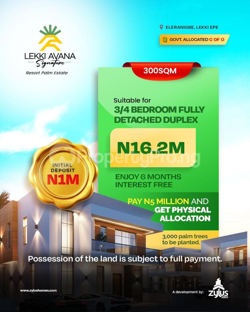 Land for shortlet Lekki Avana Signature Resort Palm Estate Eleranigbe Ibeju-Lekki Lagos