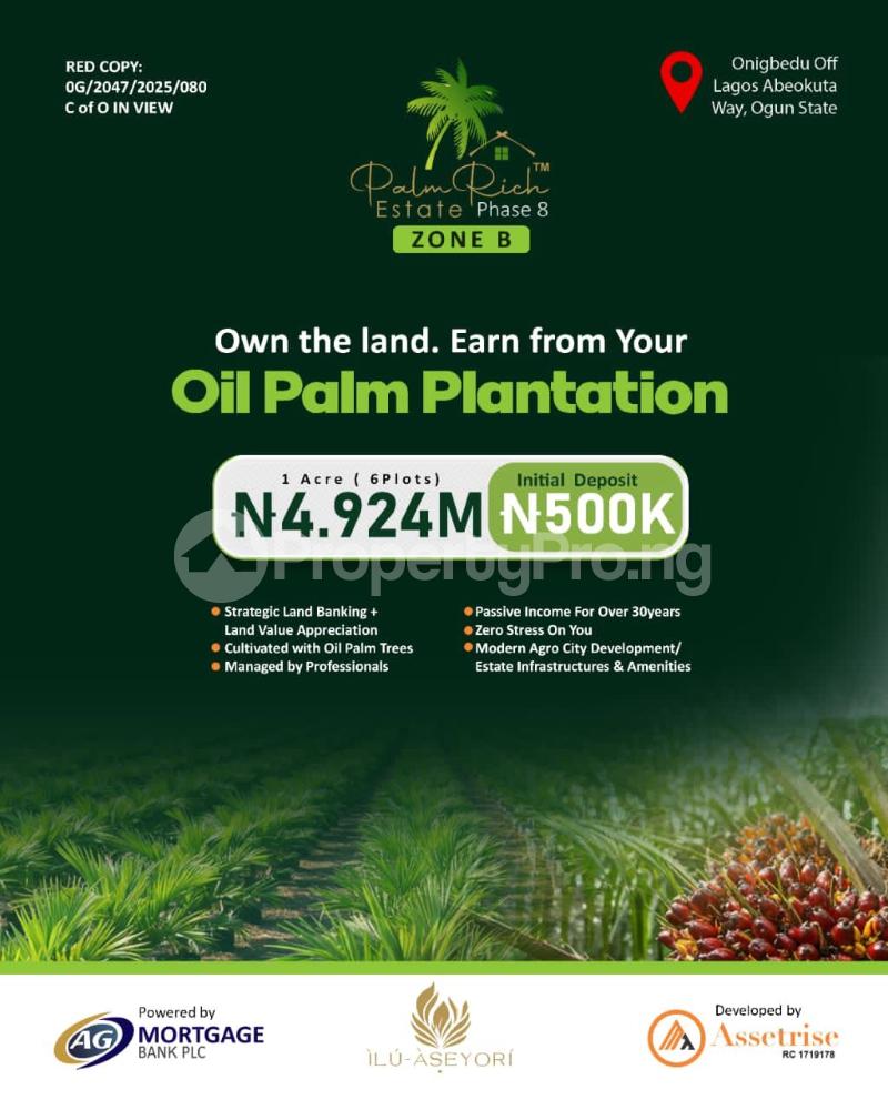Land for sale Palm Rich Estate Abeokuta Ogun