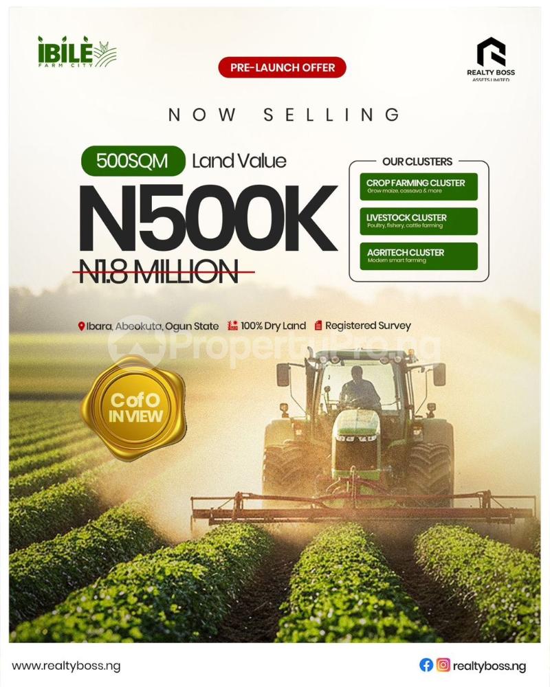 Land for sale Ibile Farm City, Abeokuta Ogun