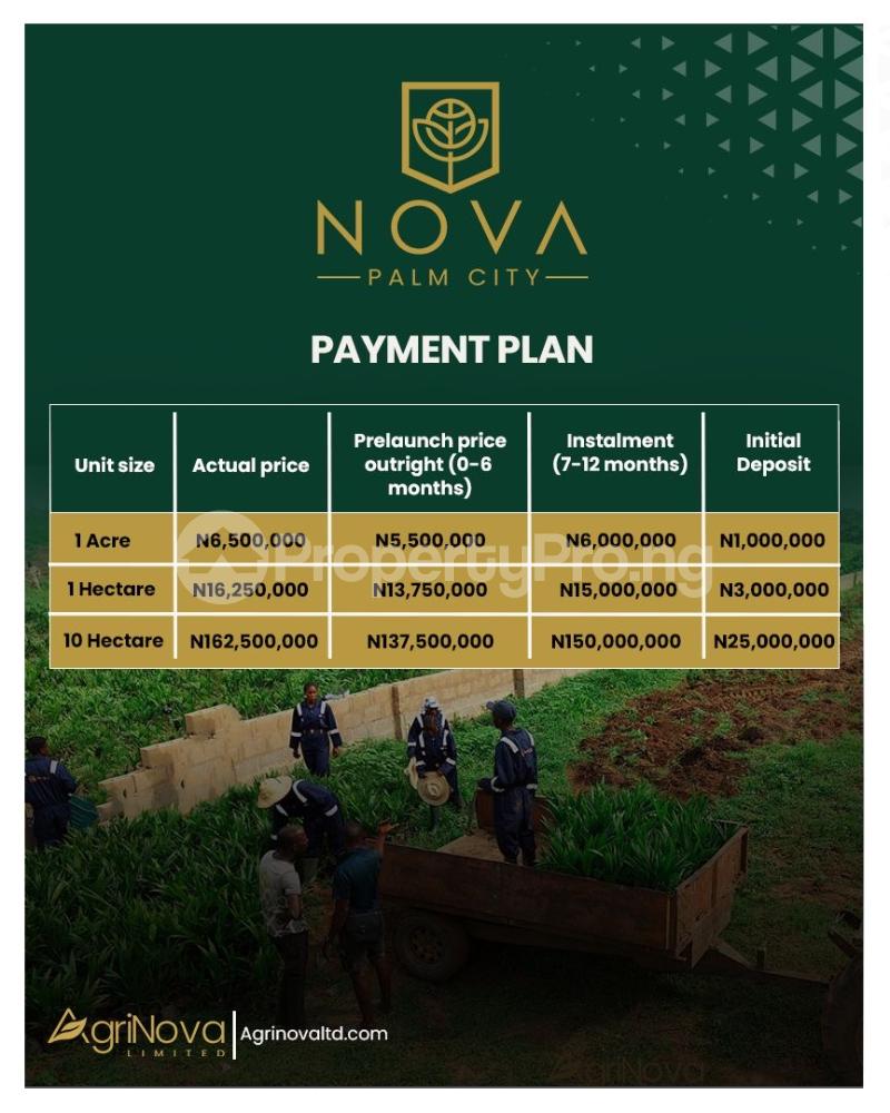 Land for sale Nova Palm City Abeokuta North Ogun