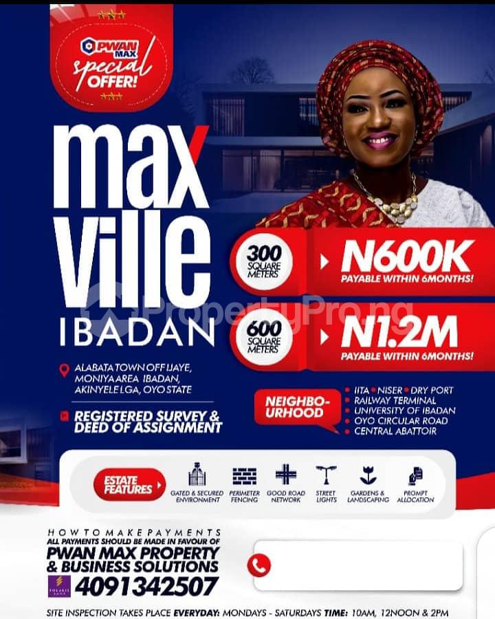 Land for sale Alabata Town Off Ijaye, Moniya Area, Akinyele Lga, Moniya Ibadan Oyo