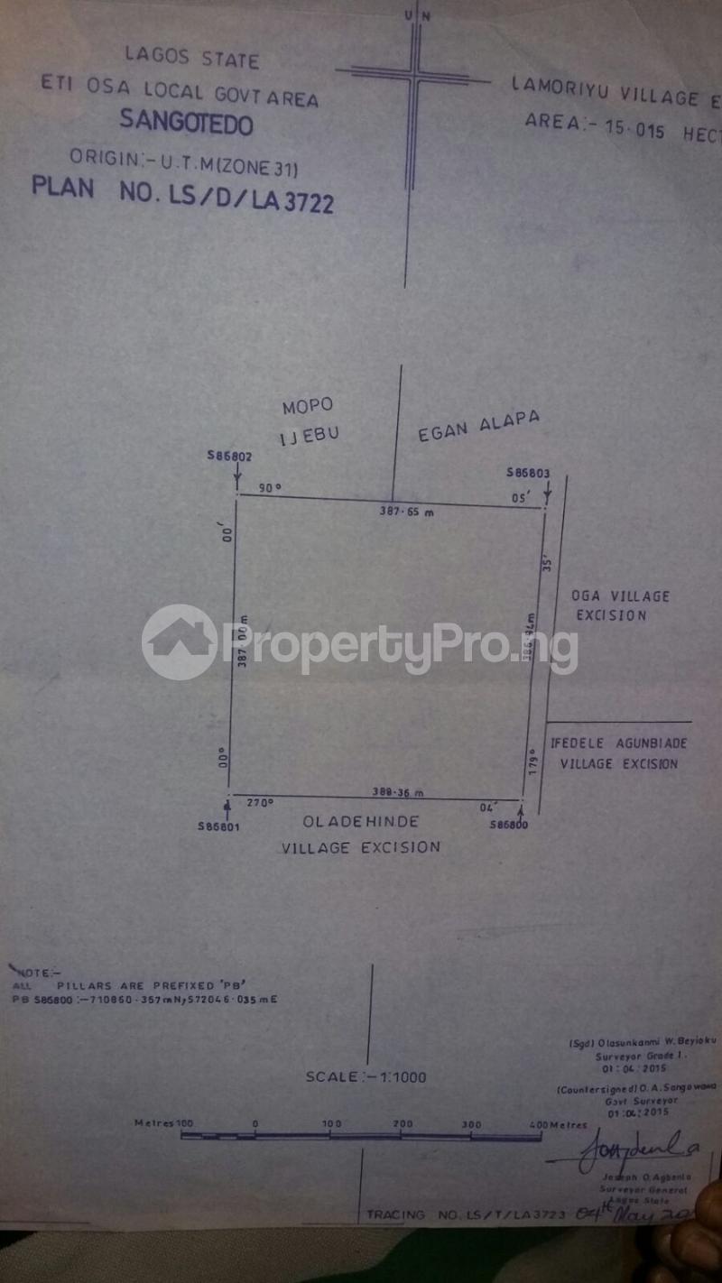 Land for sale Majek Sangotedo Lagos