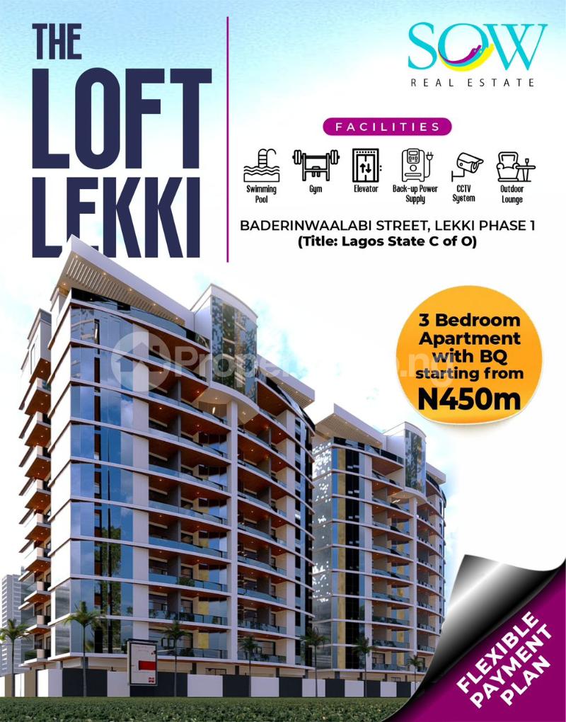 3 bedroom Flat / Apartment for sale Baderinwaalabi Street Lekki Phase 1 Lekki Lagos