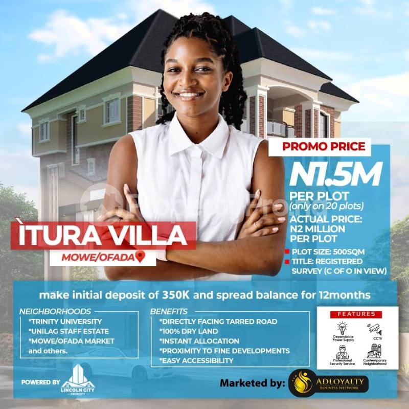 Land in Ofada Obafemi Owode Ogun Land for sale in obafemiowode