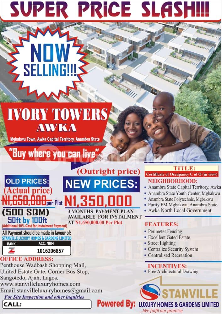 Land for sale Mgbakwu Town, Awka Capital Territory Anambra State Awka South Anambra