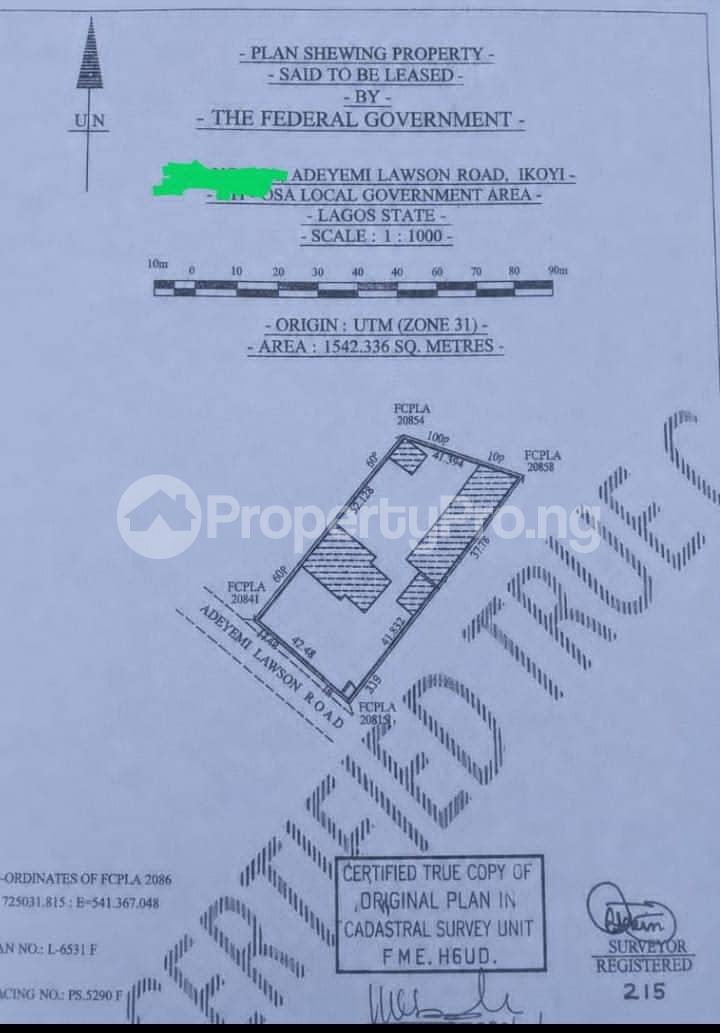 Land for sale Adeyomi Lawson Street Ikoyi Lagos