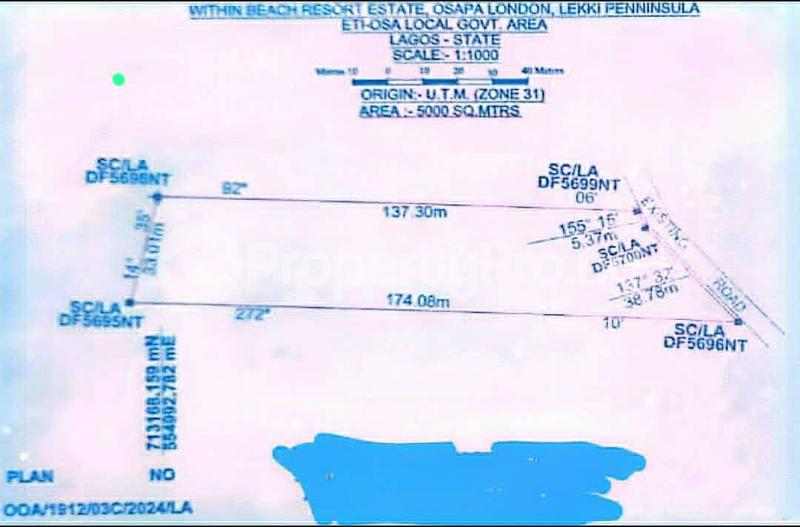 Land for sale Beach Resort Estate, Osapa london Lekki Lagos