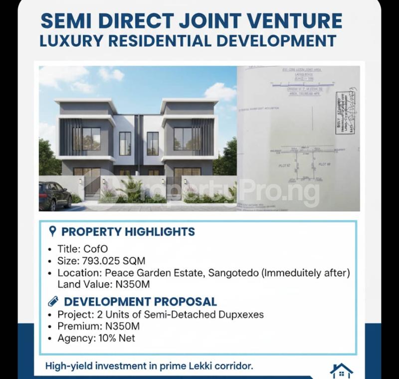 Land for sale Peace Garden Estate By Lbs Along Lekki Epe Expressway, Sangotedo Lagos