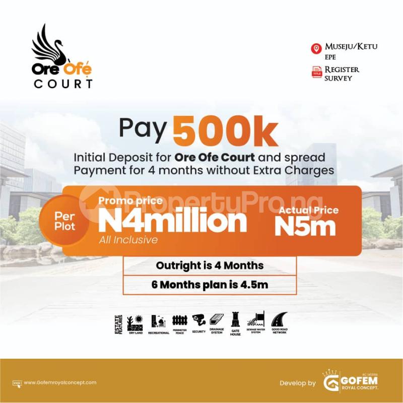 Land for sale Ketu Epe Lagos