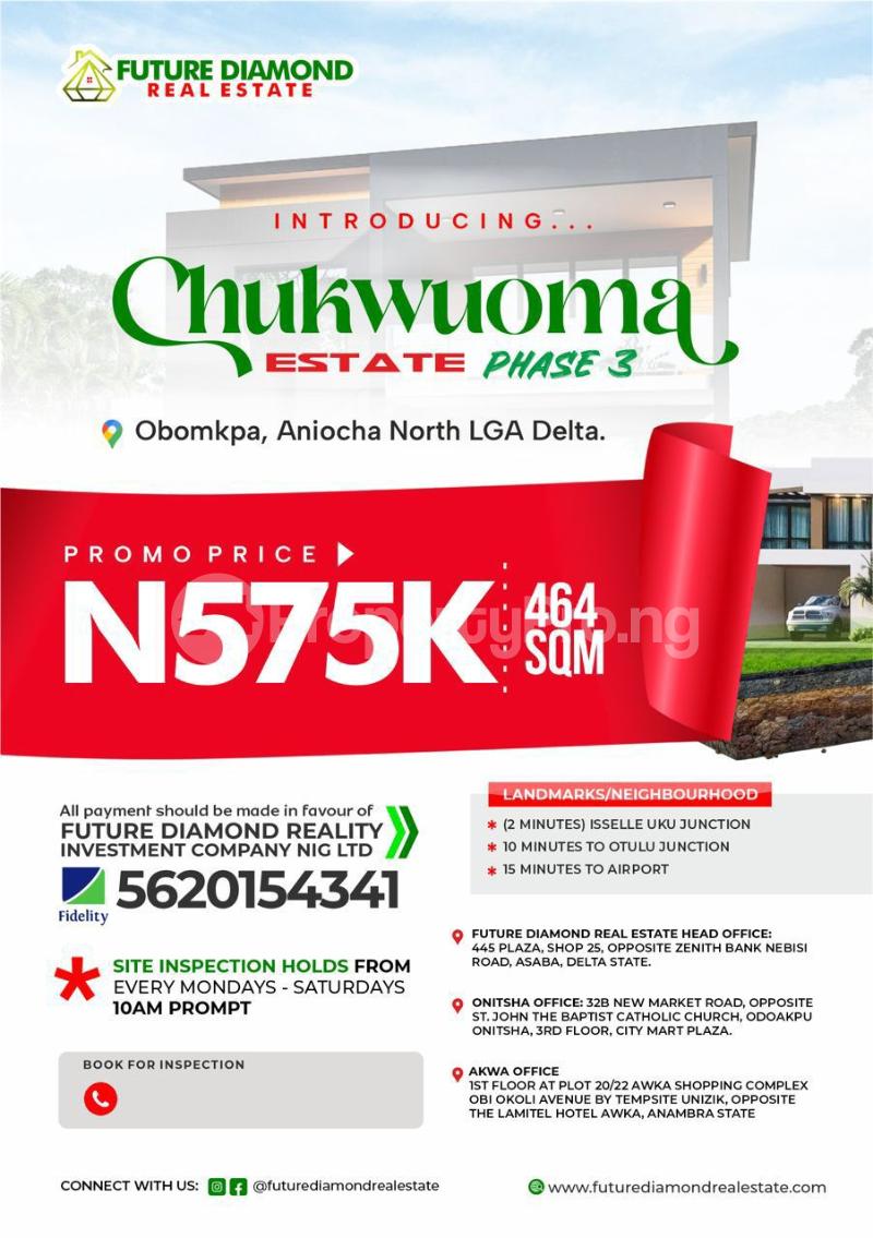 Land for sale Obomkpa Market Aniocha Delta