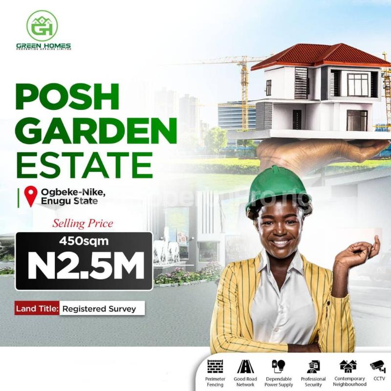 Land for sale Ogbeke Nike/ Posh Garden Estate/ogui Junction Enugu Enugu