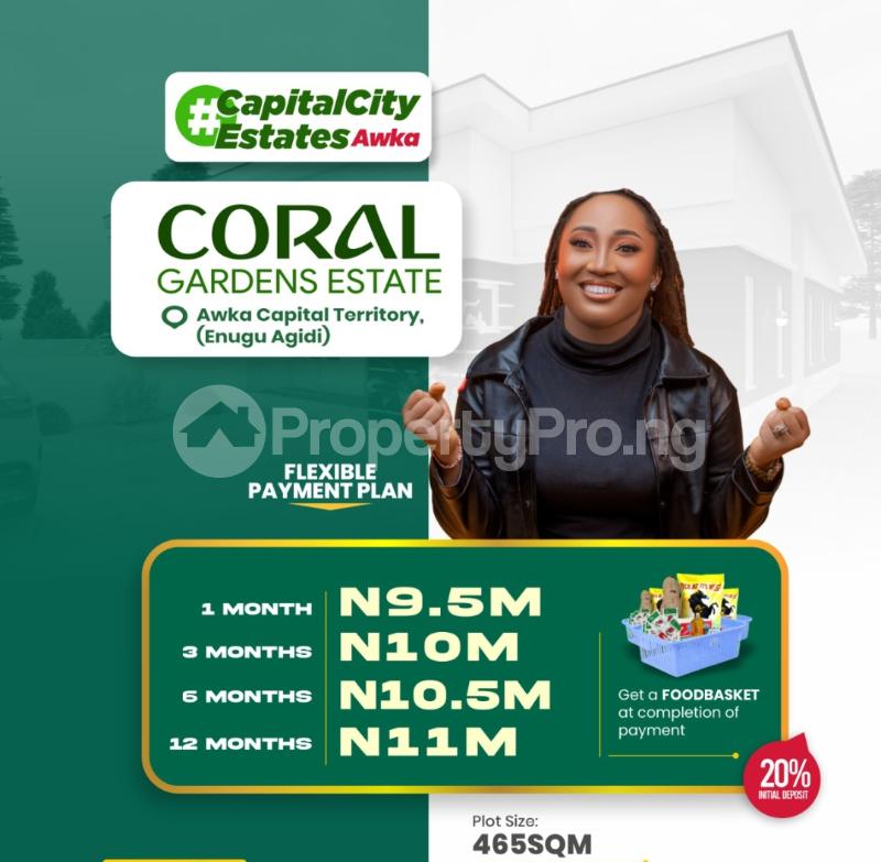 Land for sale Enugwu Agidi, Njikoka Lga/ Coral Garden Estate/3 Minutes Drive To Federal Min. Of Water Resources; Anambra/imo River Basin Development, Enugwu Agidi. Anambra Anambra - 0