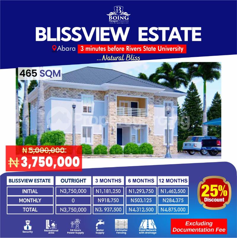 Land for sale Abara, Before Rivers State University, Port Harcourt Rivers