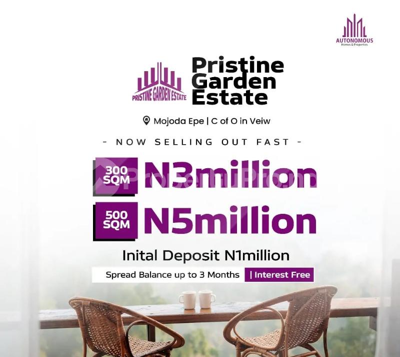 Land for sale Mojoda Epe/ Autonomous Garden Estate/ Close To The Lekki Proposed International Airport Epe Lagos