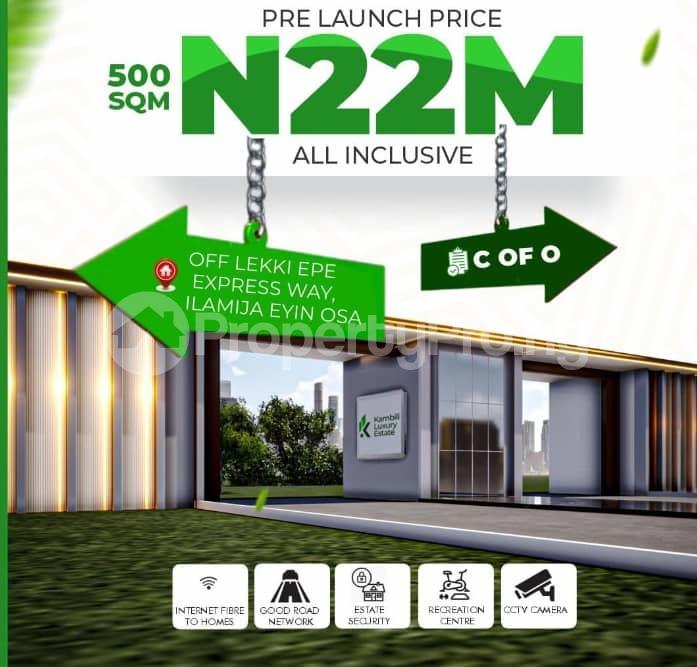 Land for sale Off Lekki Epe Expressway, Ilamija Eyin Osa, Ibeju-Lekki Lagos