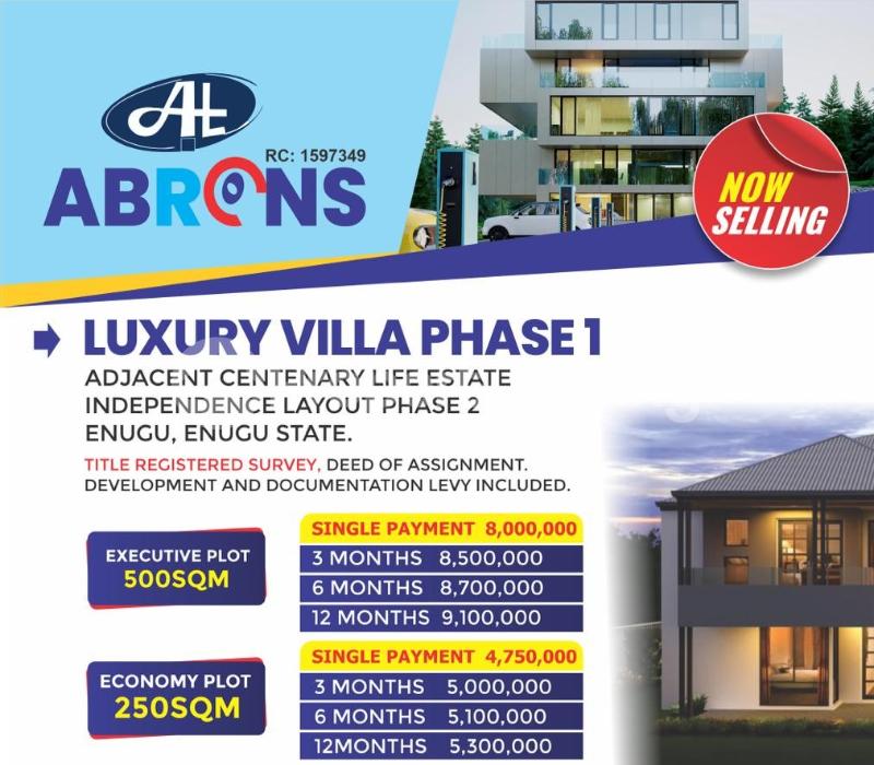 Land for sale Adjecent Centinary Life Estate Independence Layout Elite Luxury Villa Phase 1 Enugu Enugu