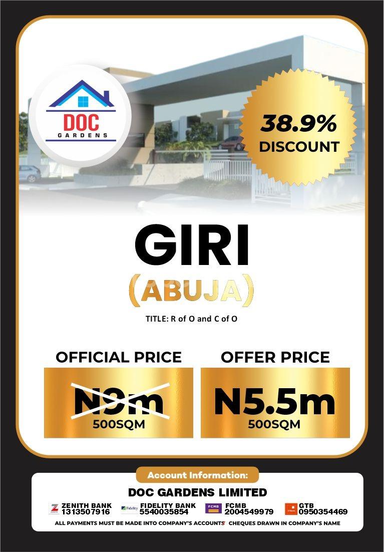 Land for sale Giri Gwagwalada Abuja - 0