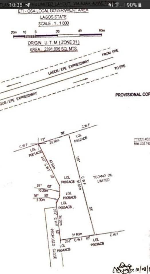 Land for sale Off Lekki-Epe Expressway Ajah Lagos