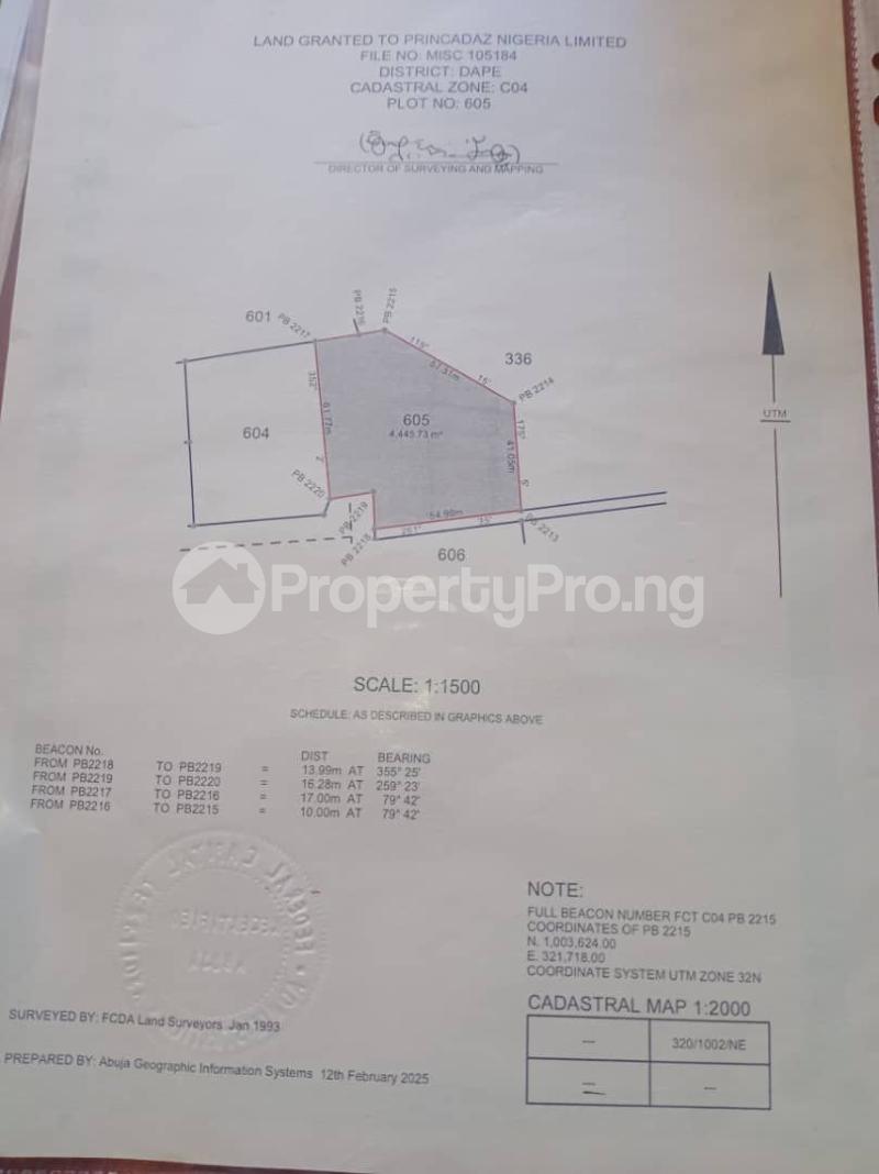 Land for sale Dape Abuja