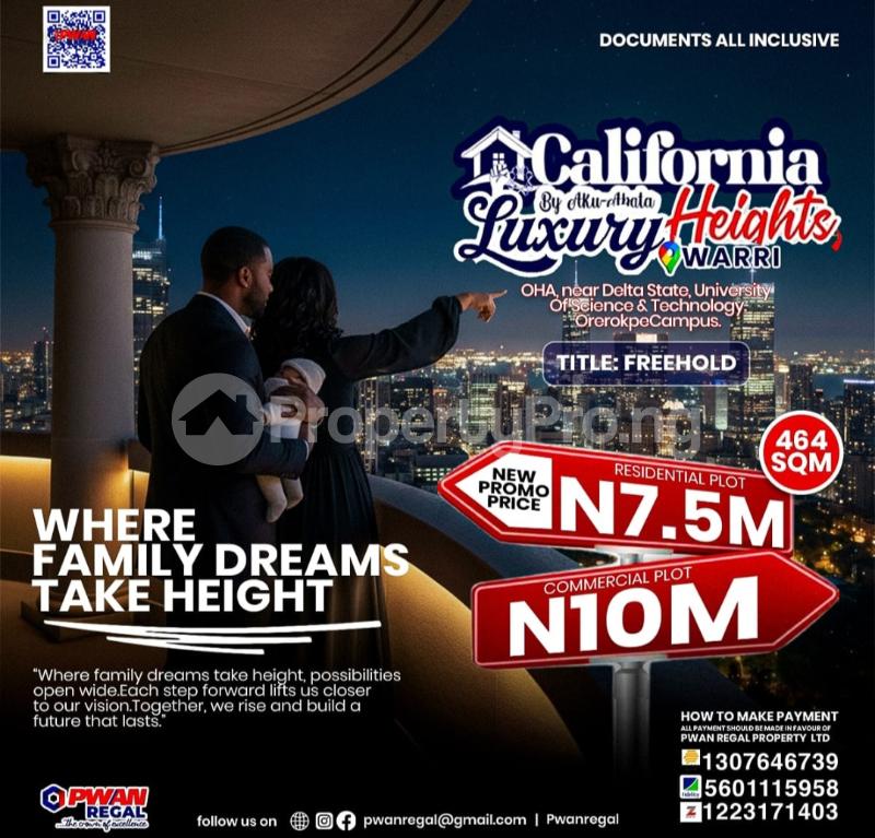 Land for sale Oha Near Delta State University Warri Delta