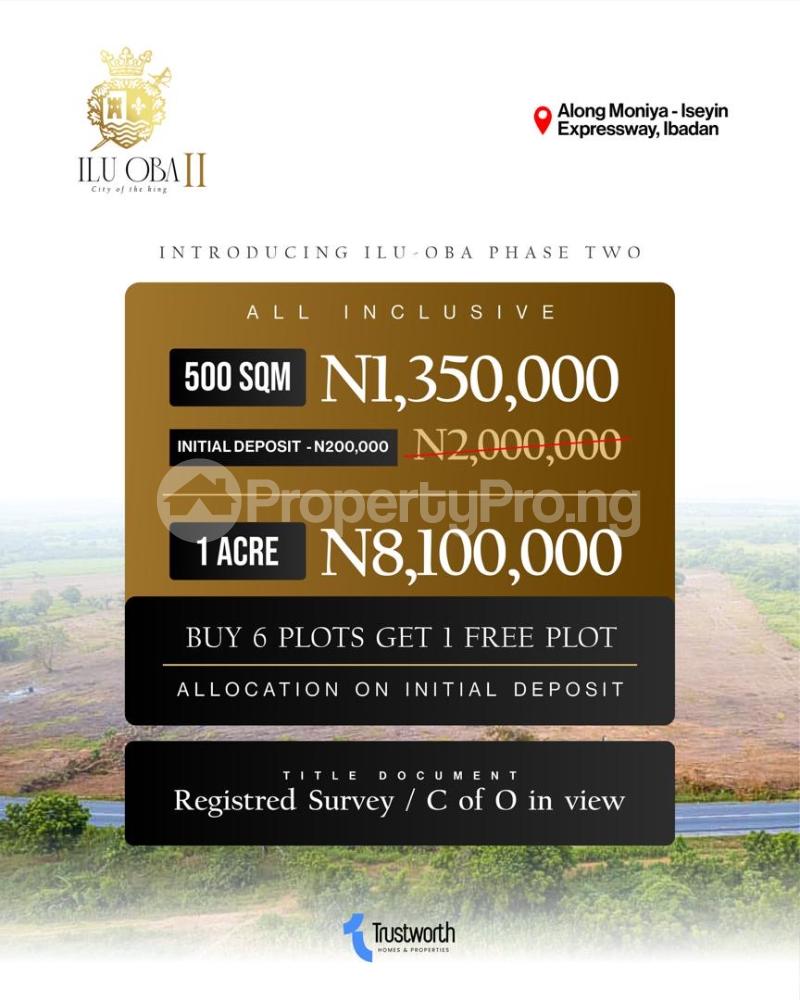 Land for sale Moniya Road | Trusthworth Estate | Cocoa House, Moniya Ibadan Oyo