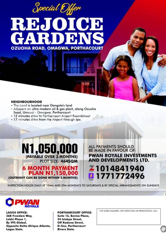 Land for sale Magbuoba Port Harcourt Rivers