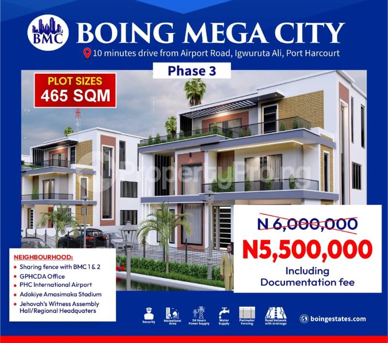 Land for sale Airport Road , Igwurta-Ali Port Harcourt Rivers