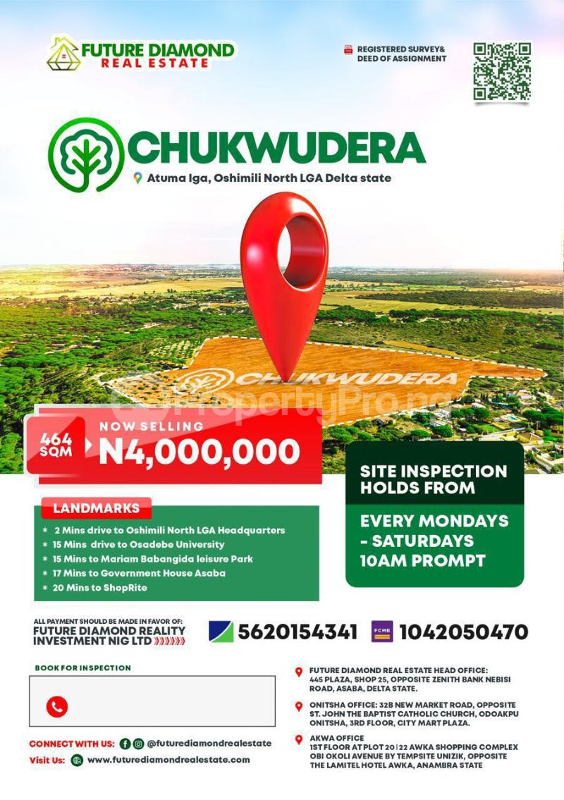 Land for sale Near Asaba International Airport Oshimili North Delta