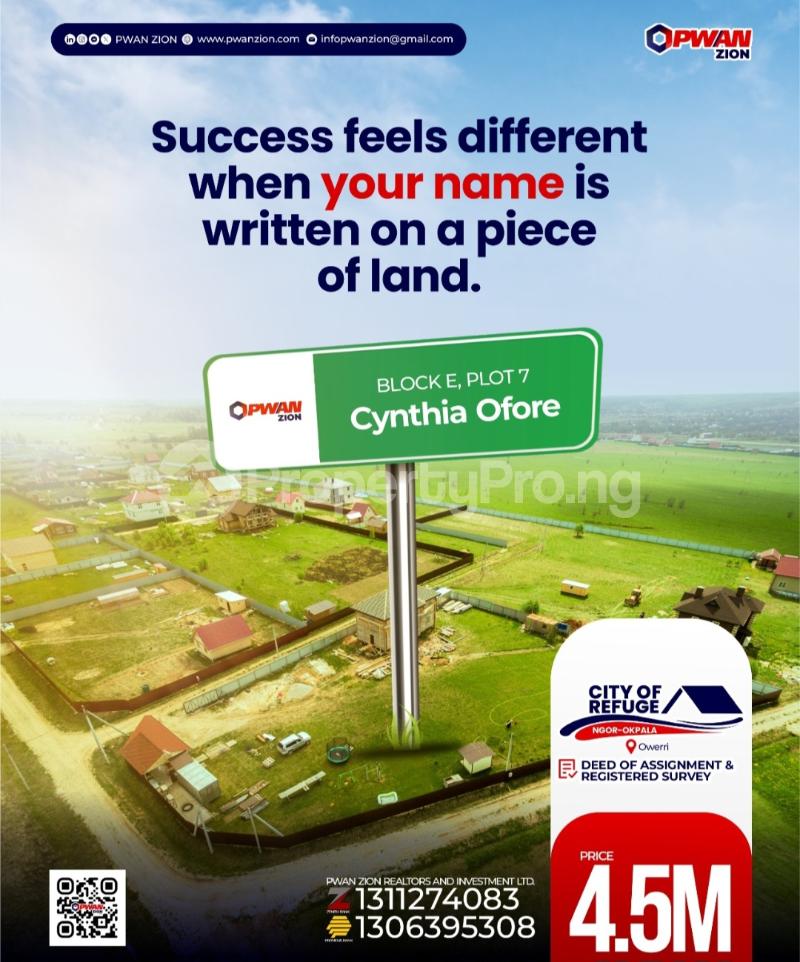 Land for sale Owerri Ngor-Okpala Imo