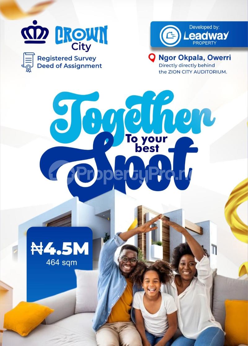 Land for sale Directly Behind Zion Ministry Ngor-Okpala Imo