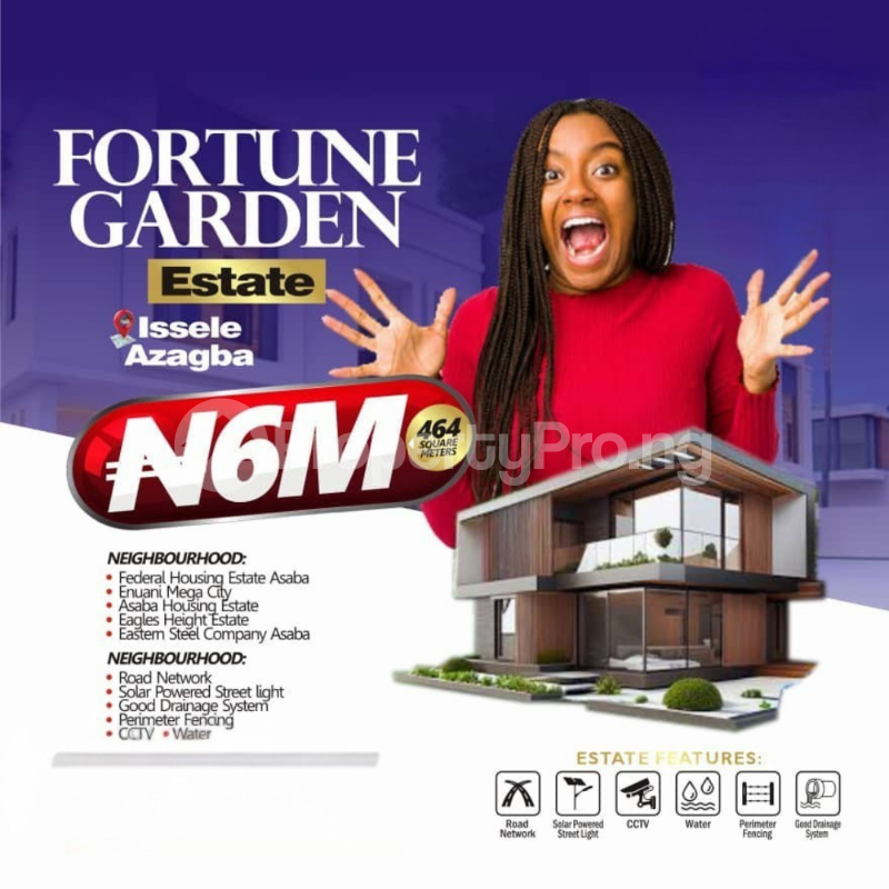 Land for sale Issele Azagba/ Fortune Garden Estate/ Behind Asaba Iron Company, Along Lagos Benin Express Road Asaba Delta