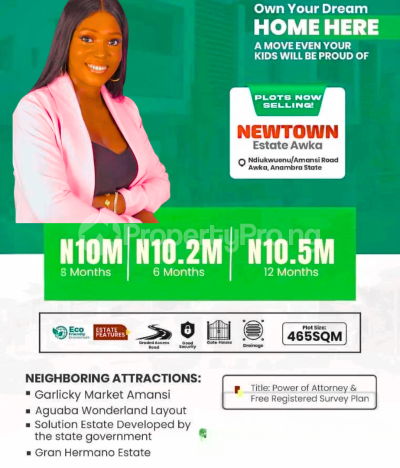 Land for sale Ndiukwuenu/ Newtown Estate/ Just Along Amansea Ufuma Tarred Road Awka North Anambra