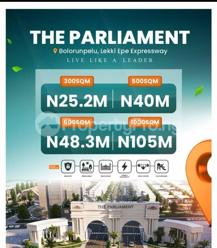 Land for sale Bolorunpelu, Lekki Epe Expressway Ibeju-Lekki Lagos - 0