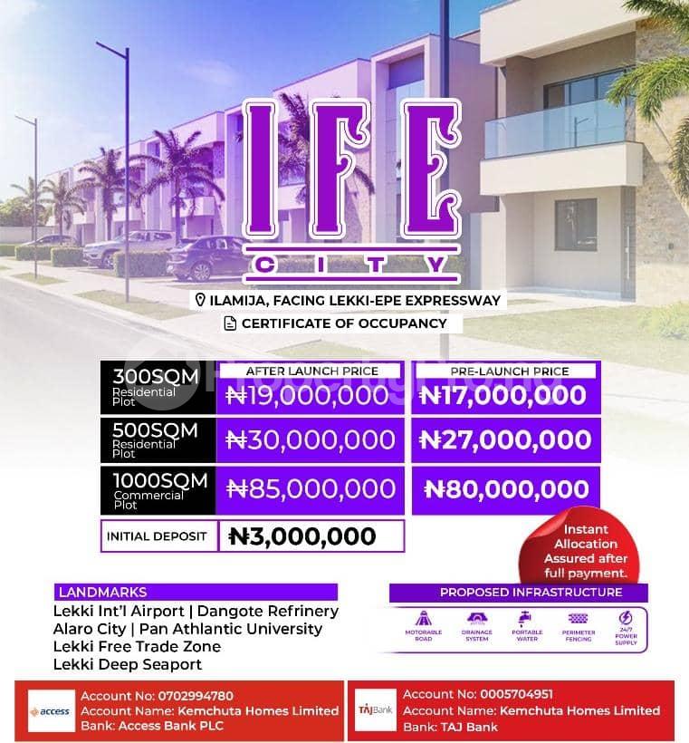 Land for sale Ilamija/ Ife City/ Facing Lekki Epe Express Way Ibeju-Lekki Lagos - 0