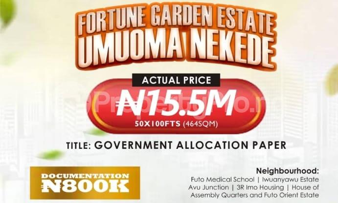 Land for sale Umuoma Nekede, Off Port Harcourt Road, Owerri Imo - 0