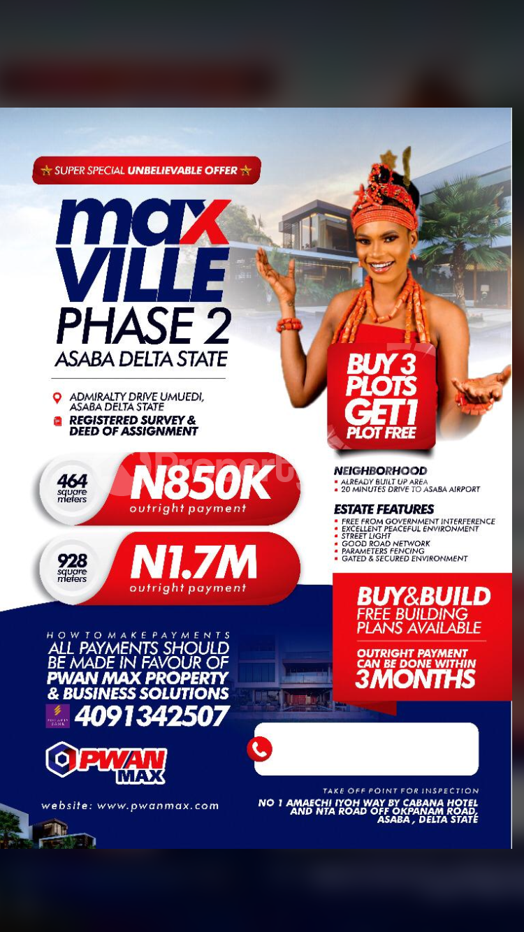 Land for sale Asaba Delta