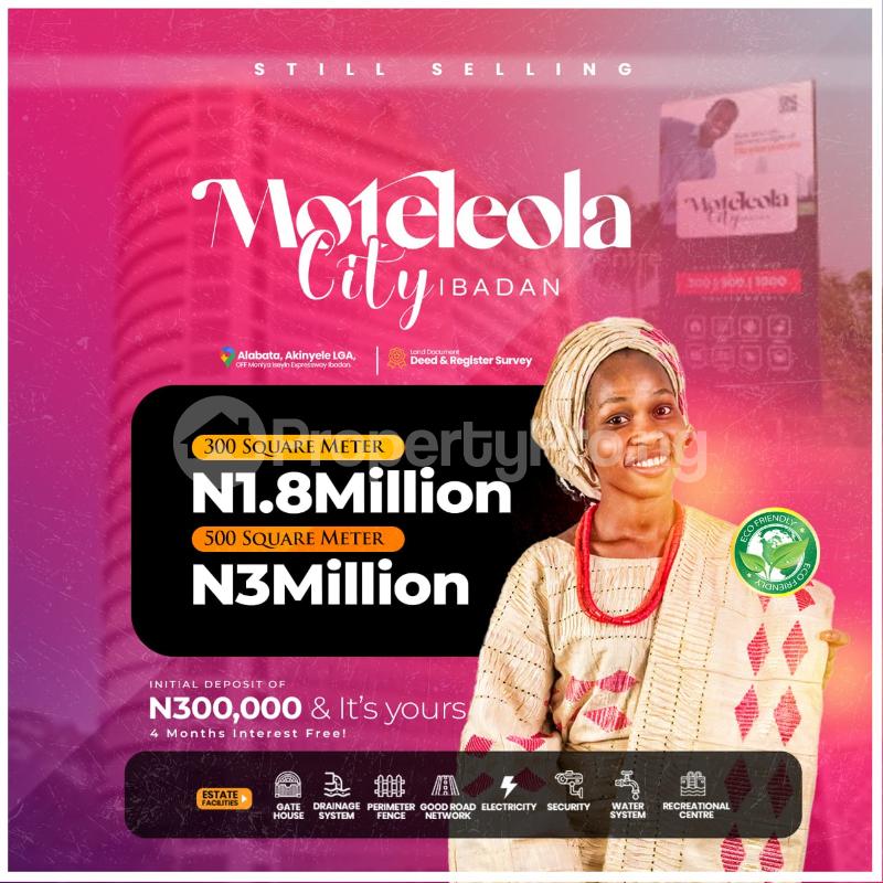 Land for sale Alabata Community/moteleola City/ Akinyele Lga Akinyele Oyo