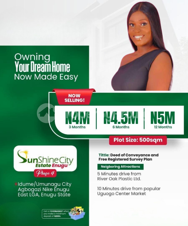 Land for sale Idume,umunagu City/sunshine City Estate Phase 4 Dume/ Agbogazi Nike Enugu Enugu