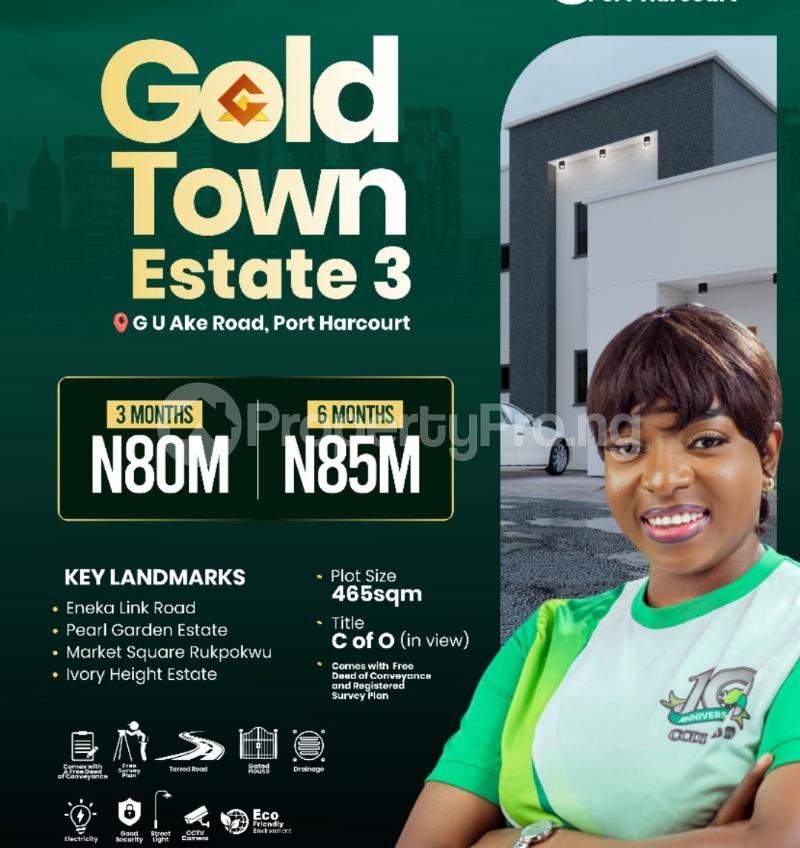 Land for sale G.u Ake Road/ Gold Town Estate/ Eliozu Eliozu Port Harcourt Rivers