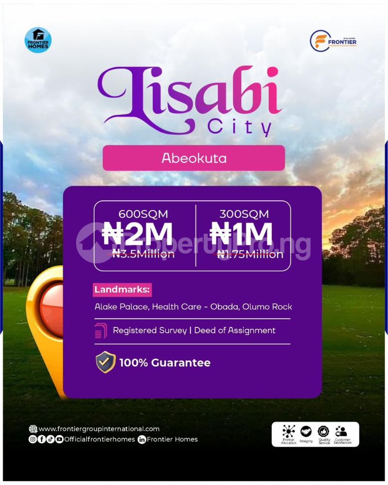 Land for sale Obada Oko Abeokuta South Ogun