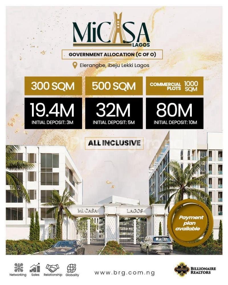 Land for sale Micasa Estate Eleranigbe Ibeju-Lekki Lagos