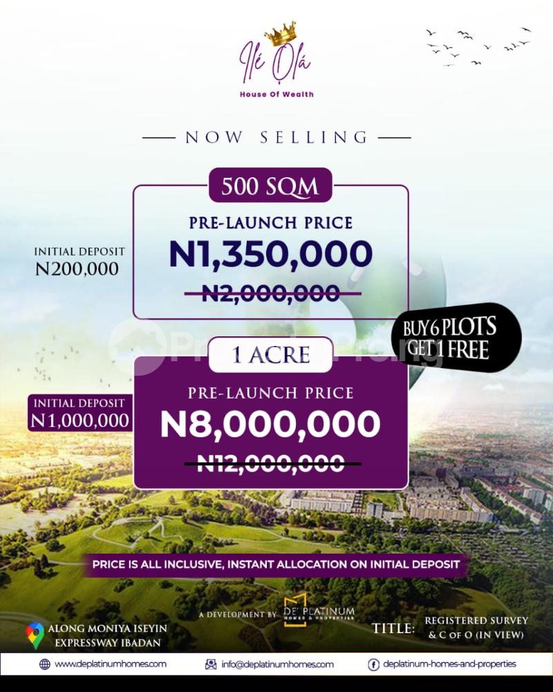 Land for sale Ile Ola Moniya Ibadan Oyo